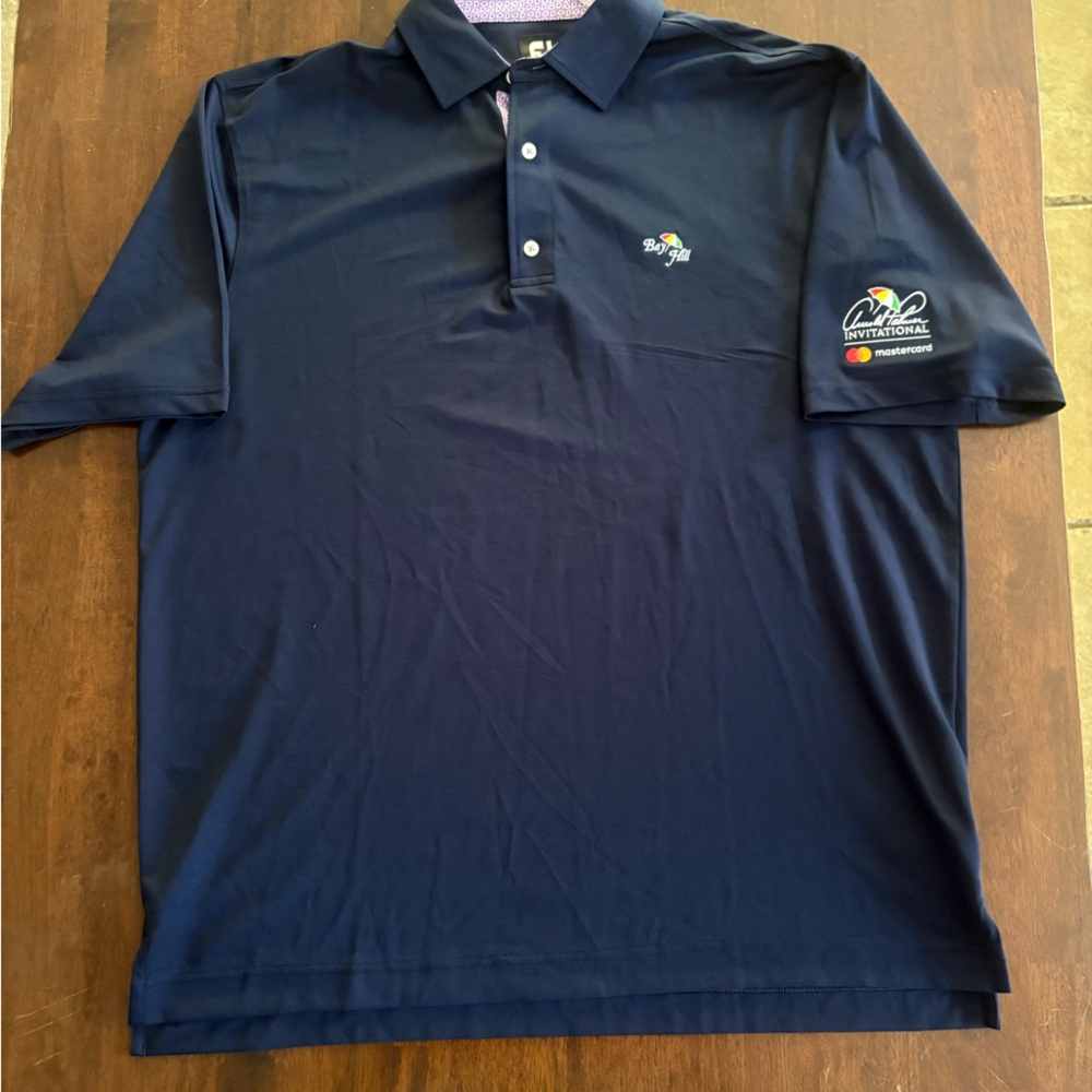 FootJoy Navy Polo with Embroidered Accents